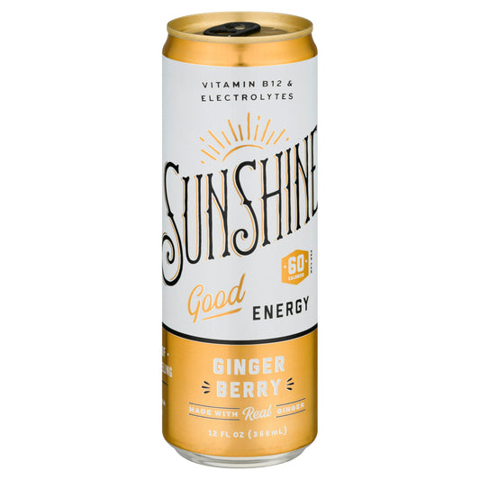Sunshine Drink Energy Ginger Berry 12 FO (Pack of 12)