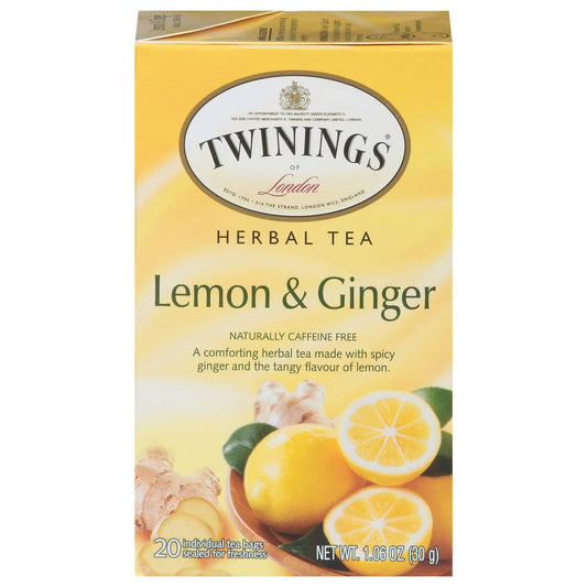 Twining Tea Tea Lemon & Ginger 20 Bag (Pack of 6)