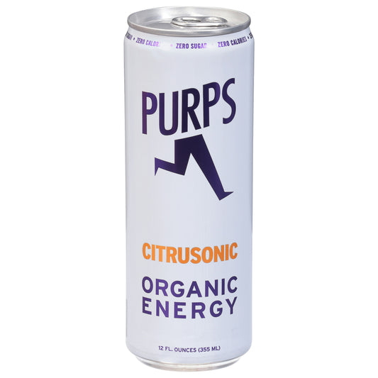 Purps Beverage Organic Citrusonic Energy Drink - 12 Fl. oz (Pack of 12)