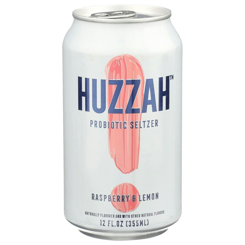 Huzzah Raspberry Lemon Probiotic Seltzer