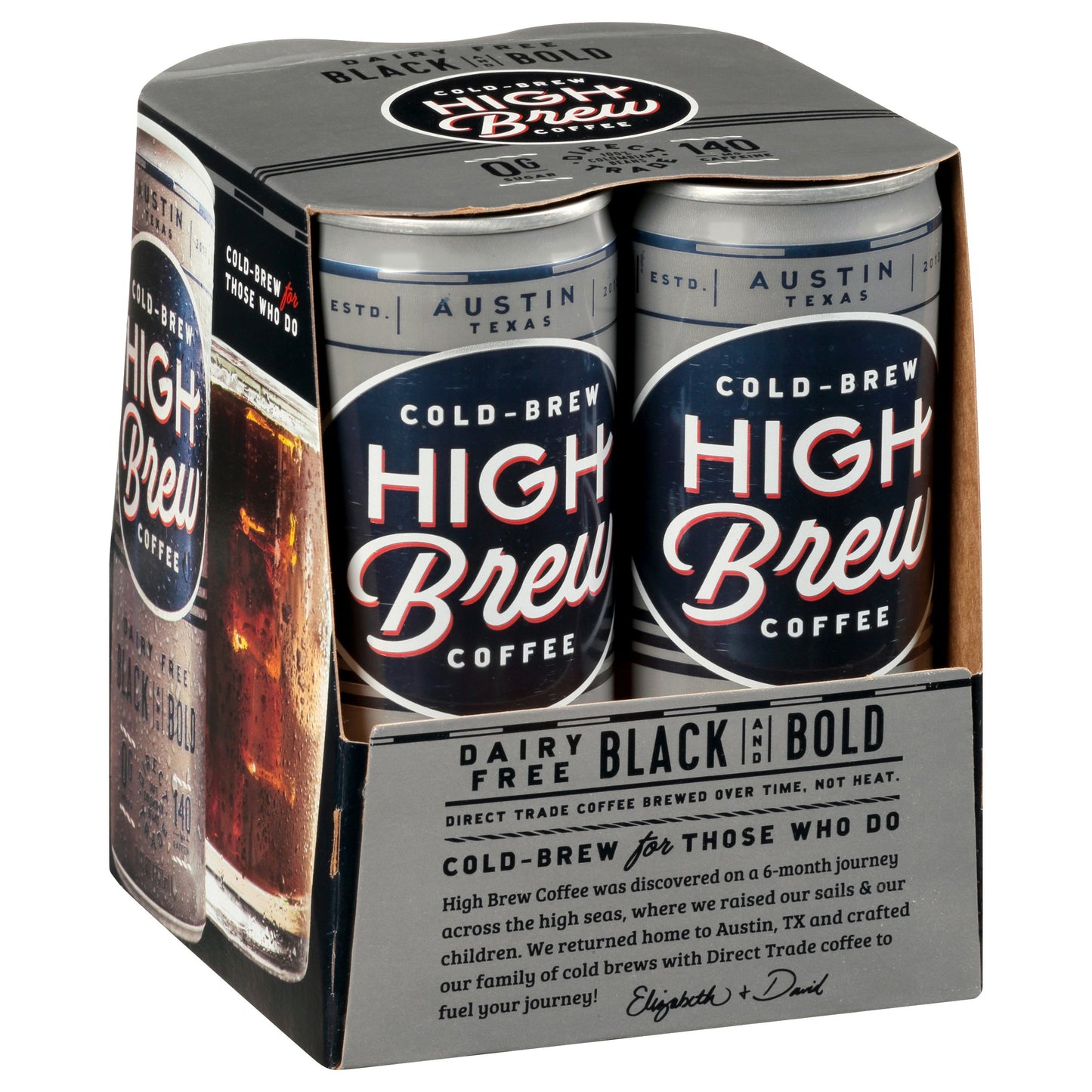 High Brew Coffee Black & Bold 4Pack 32 oz (Pack of 6)