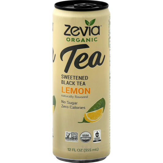 Zevia Tea Black Lemon Organic 12 FO (Pack of 12)