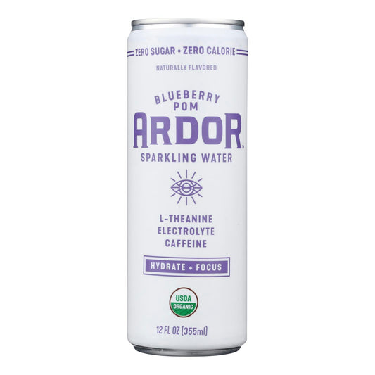 Ardor Sparkling Water - Blueberry Pom Energy 12 fl. oz (Pack of 12)