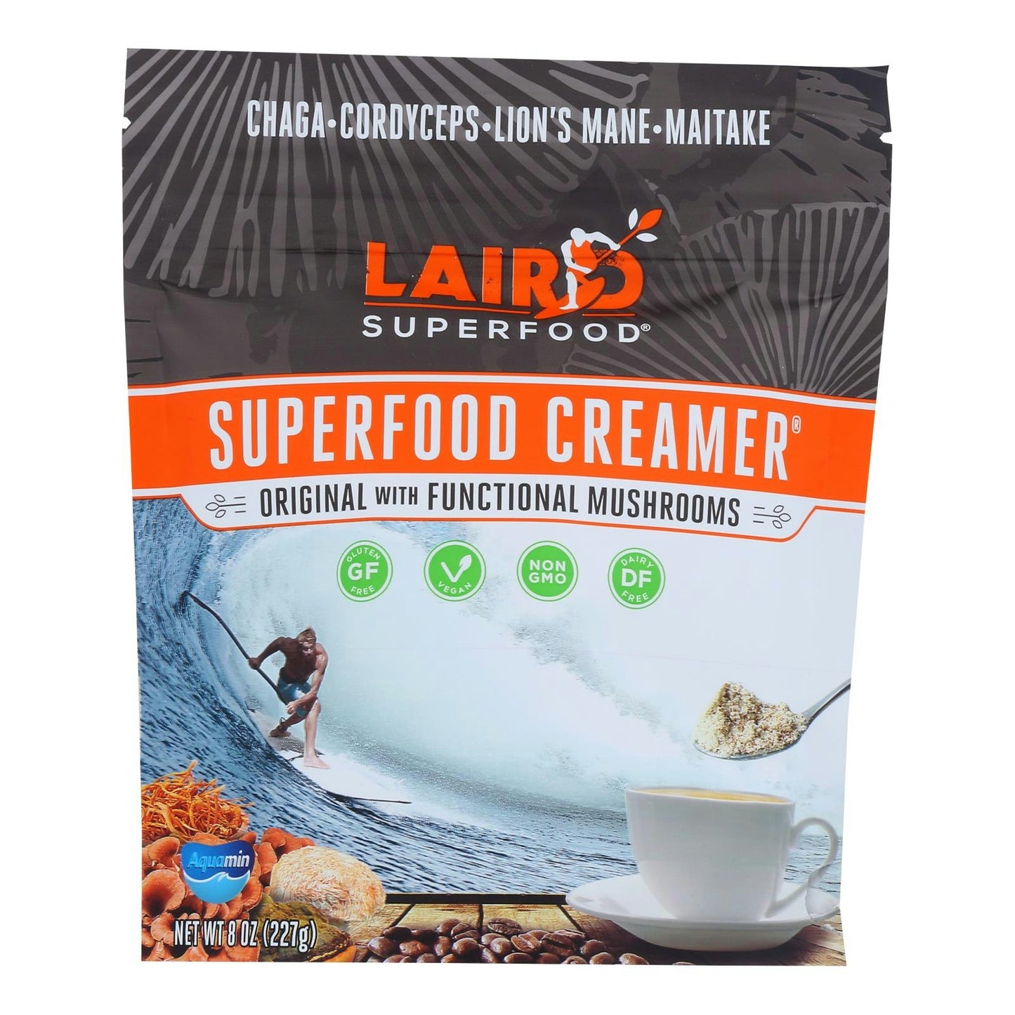 Laird Superfood - Original Superfood Creamer with Mushrooms 8 Oz (Pack of 6)
