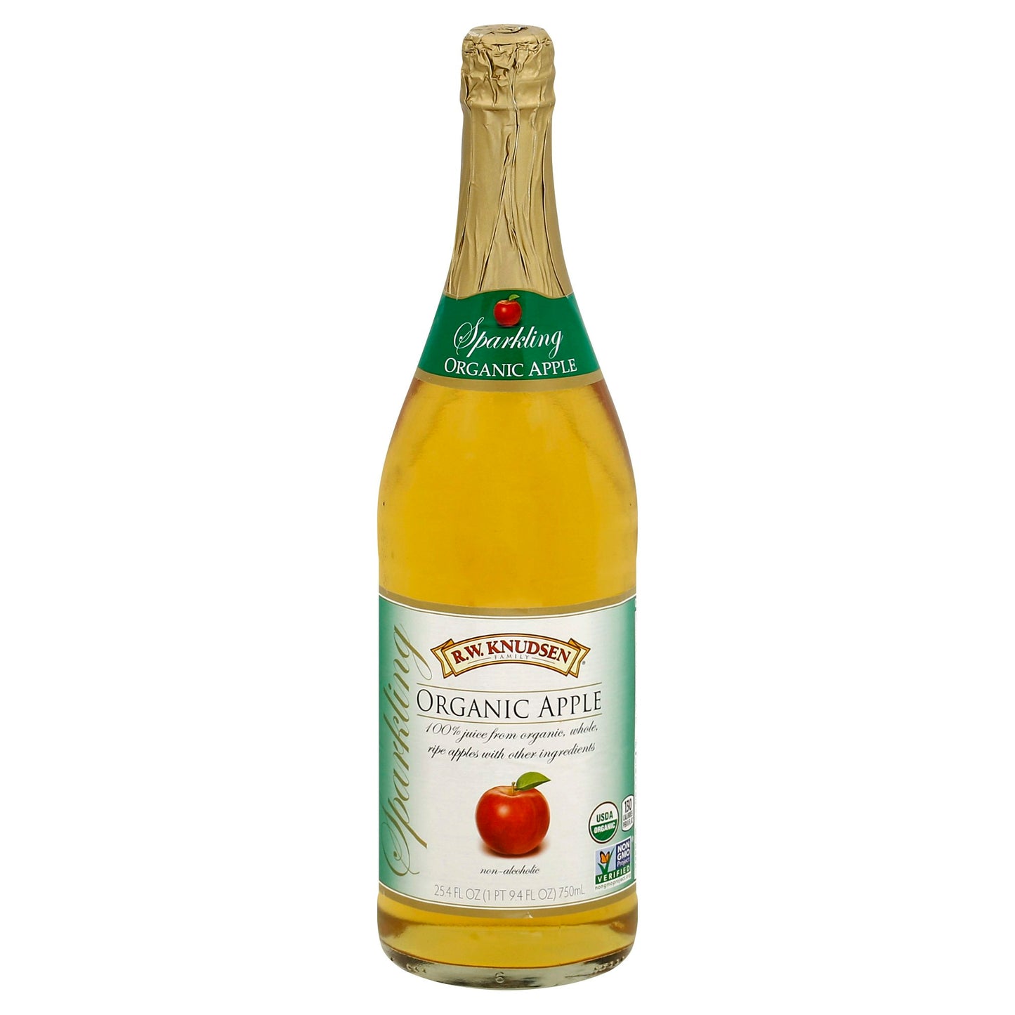 Knudsen Juice Sparkling Apple 25.4 Fl Oz (Pack of 6)
