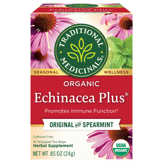 Traditional Medicinals Tea Echinacea Plus Organic 16 Bag (Pack of 6)