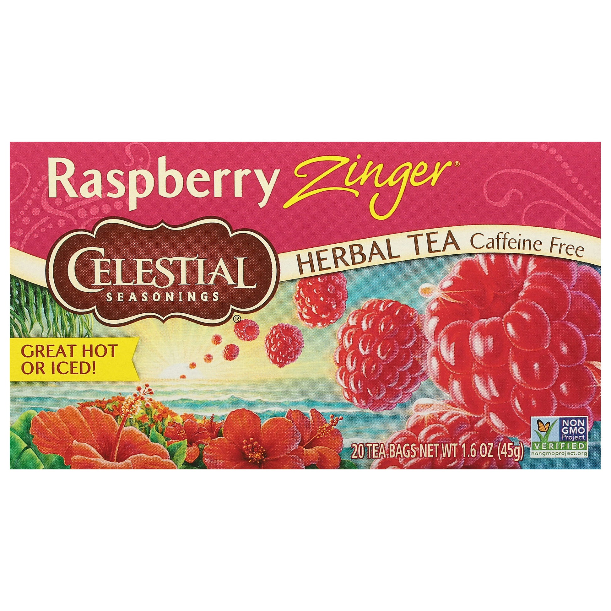 Celestial Seasonings Tea Herb Zinger Raspberry 20 Bag (Pack of 6)