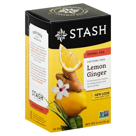 Stash Tea Tea Lemon Ginger 20 Bag (Pack of 6)