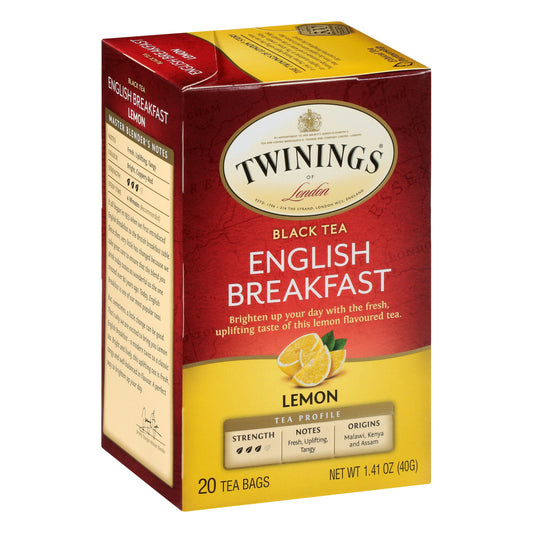 Twining Tea Tea English Breakfast Lemon 20 Bag (Pack of 6)