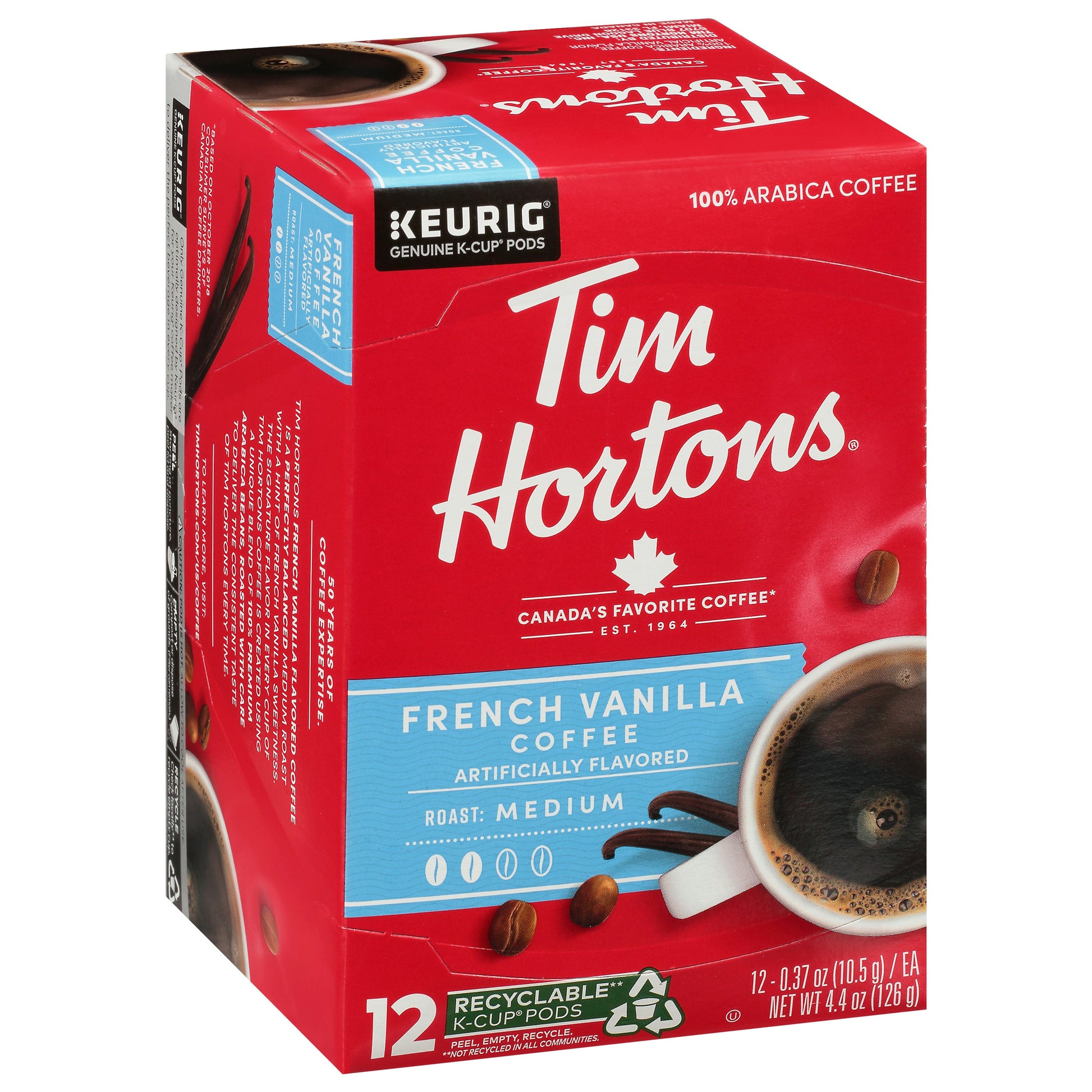 Tim Horton Coffee Sea Salt French Vanilla 12Pc 4.23 Oz (Pack of 6)