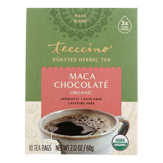 Teeccino Herbal Coffee Organic Caffeine Free All Purpose Grind Dark Roast Chocolate