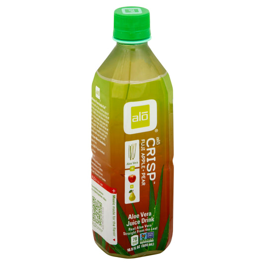 Alo Original Crisp Aloe Vera Juice Drink - Fuji Apple and Pear 16.9 FO (Pack of 12)
