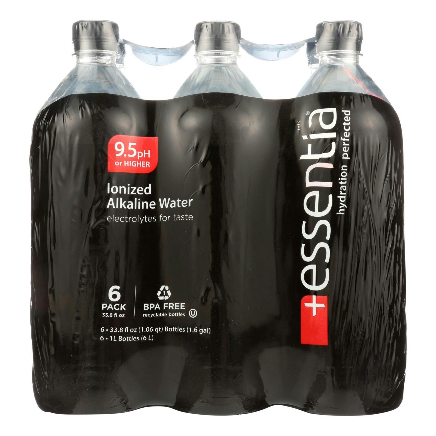 Essentia Hydration Perfected Drinking Water - 9.5 ph. - 1 Liter (Pack of 2)