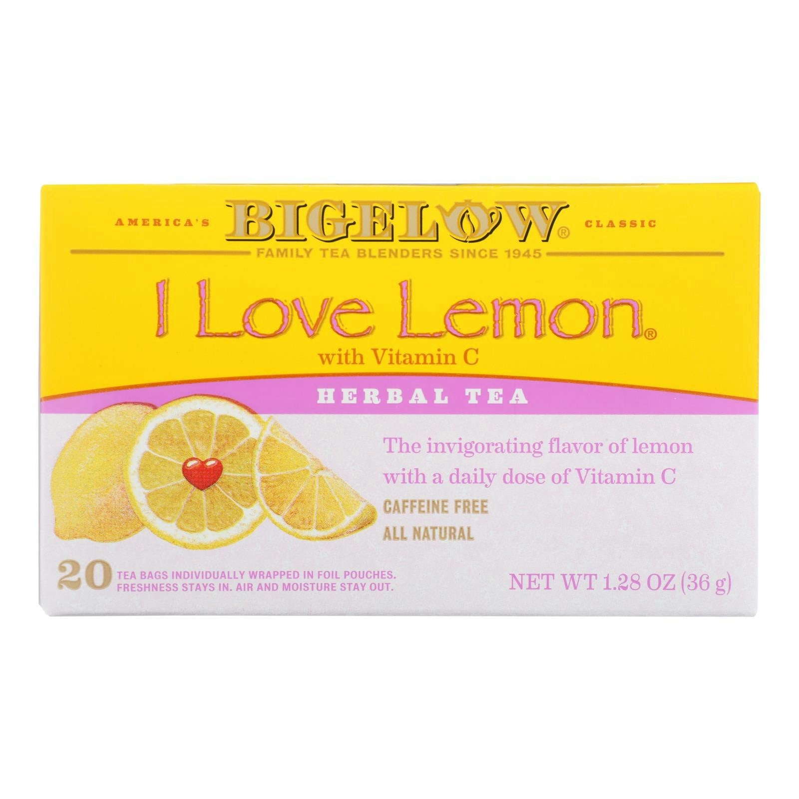 Bigelow Tea I Love Lemon Herb - 20 Bag (Pack of 6)