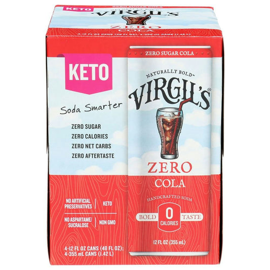Virgils Zero Sugar Cola Soda - 48 Fluid Ounce (Pack of 6)