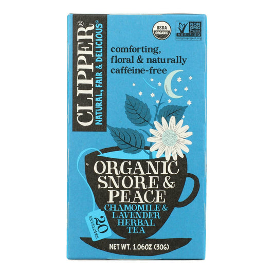 Clipper Tea - Organic Tea - Snore and Peace 20 Bags (Pack of 6)