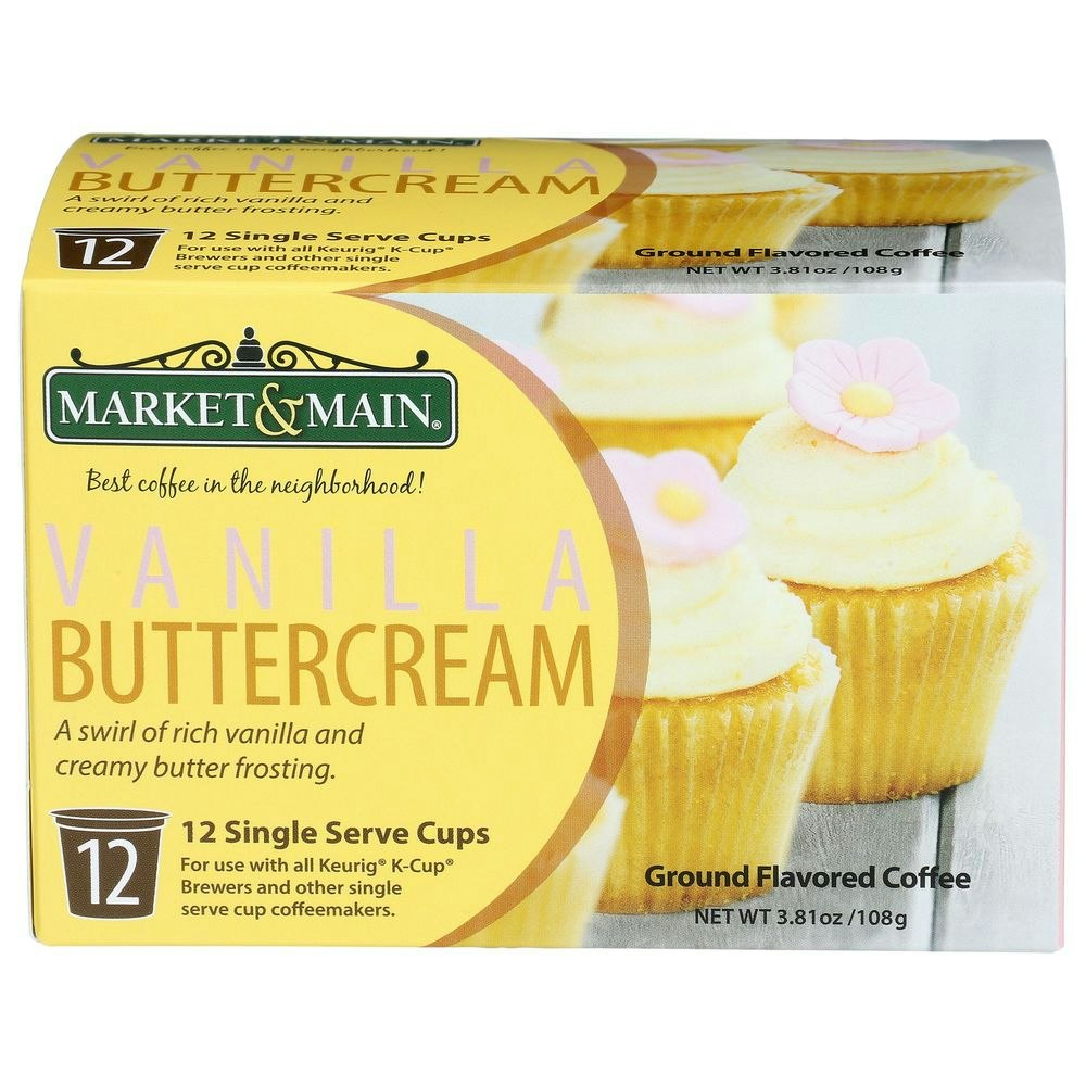 Market and Main Vanilla Buttercream Single Serve Coffee - 12 count (Pack of 6)