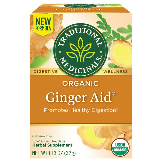 Traditional Medicinals Tea Ginger Aid 16 Bag (Pack of 6)