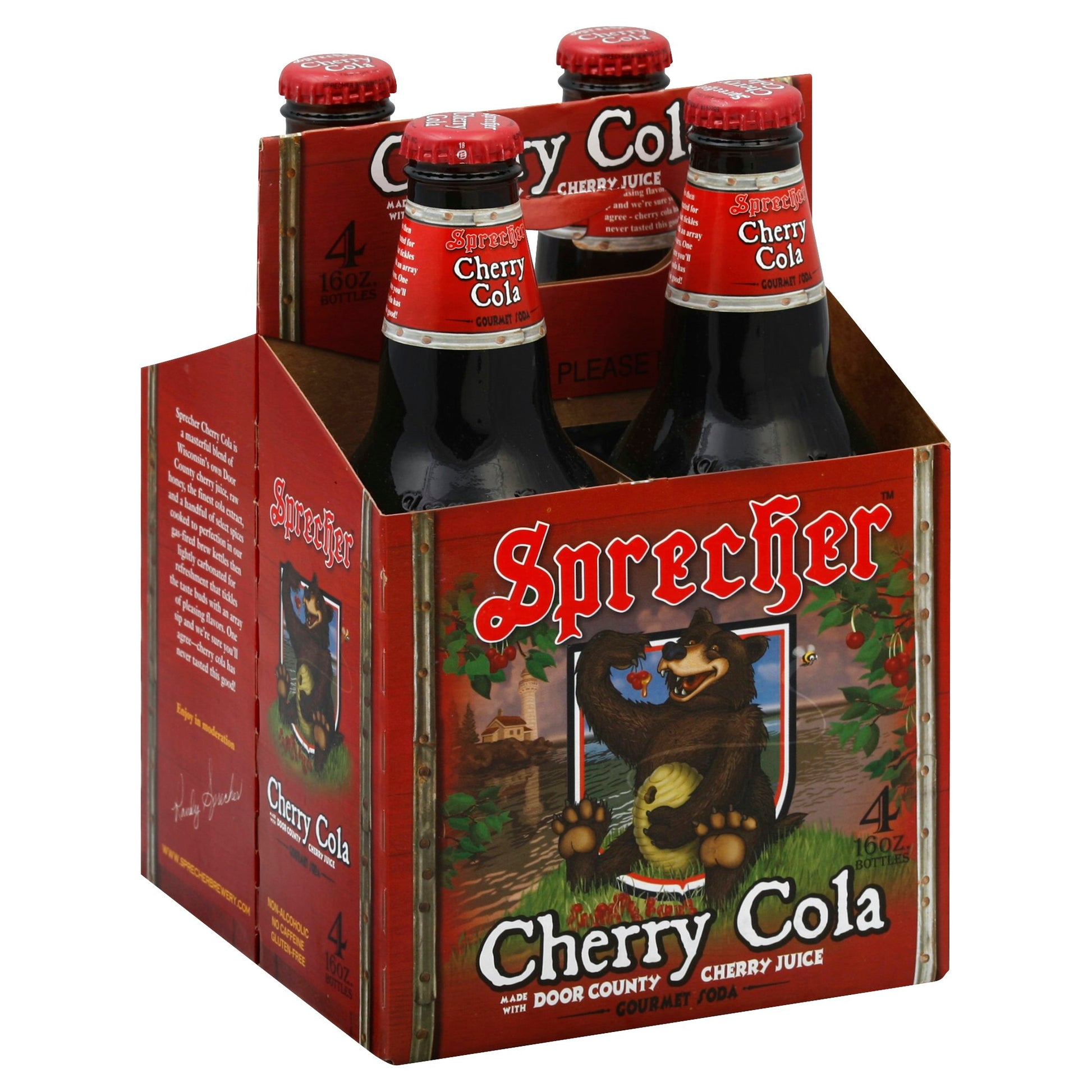 Sprecher Soda Cherry Cola 64 oz (Pack of 6)