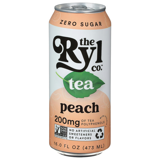 The Royal Co Tea Black Peach RTD 16 Fl Oz (Pack of 12)