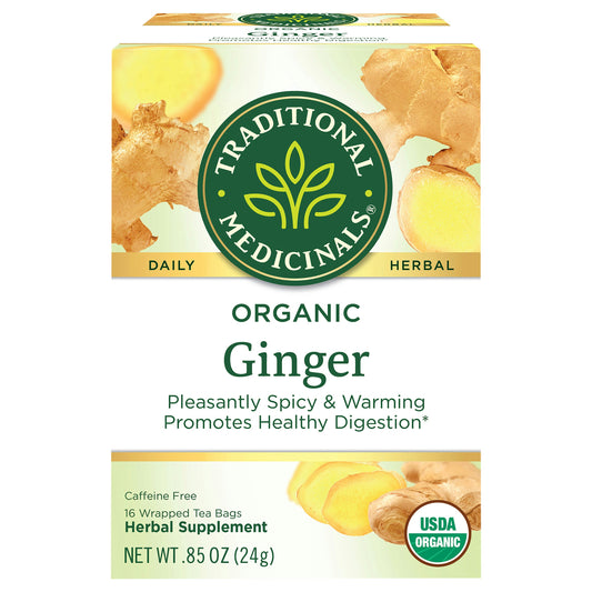Traditional Medicinals Tea Ginger Organic 16 Bag (Pack of 6)