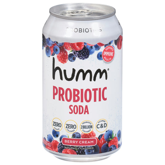 Humm Soda Probiotic Berry Cream 12 FO (Pack of 6)