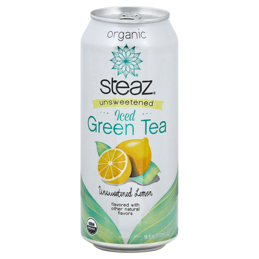 Steaz Tea Antiox Brew Unsweetened lemon Organic 16 FO (Pack of 12)
