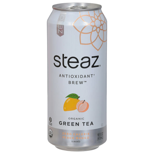Steaz Tea Antiox Brew Zero Peach Mango 16 FO (Pack of 12)