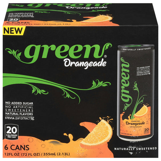 Green Cola Soda Green Orangeade 6 Pack 72 fl oz (Pack of 4)
