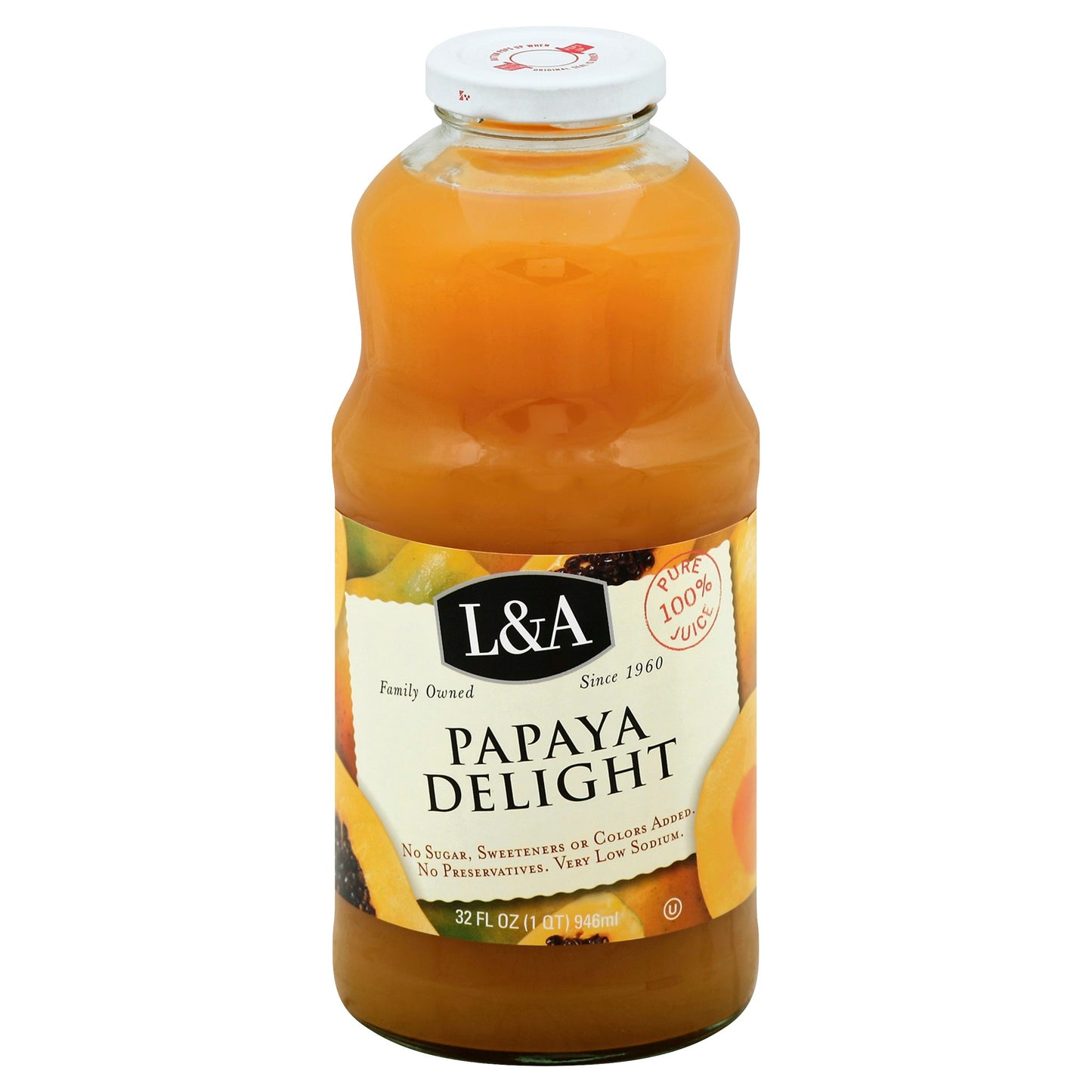 L & A Juice Juice Papaya Delight 32 FO (Pack of 6)