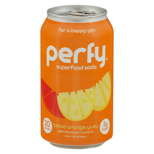 Perfy Soda Sugar Free Blood Orange 12 Fl Oz (Pack of 12)