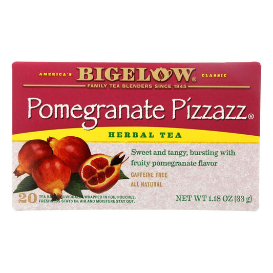Bigelow Herbal Tea - Pomegranate Pizzazz , 20 Bags (Pack of 6)