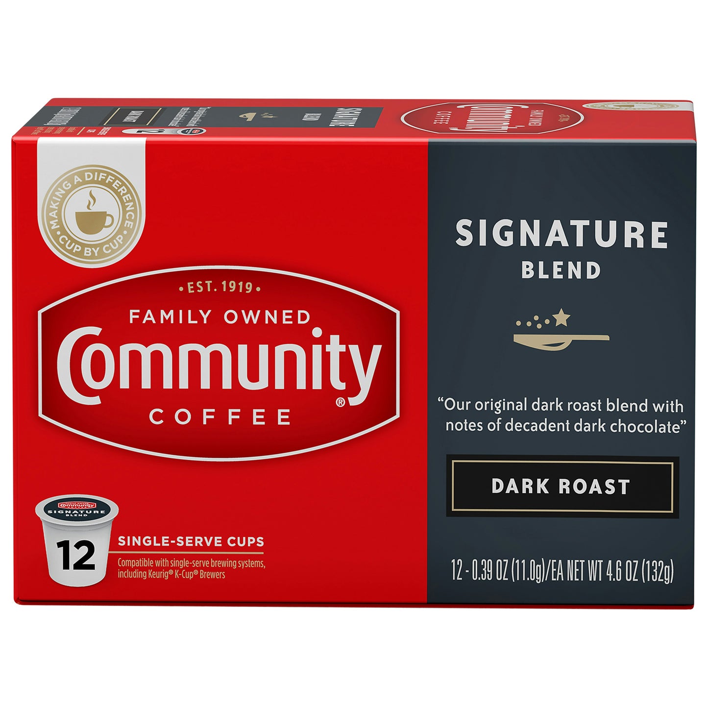 Community Coffee Single Serve Dark Roast