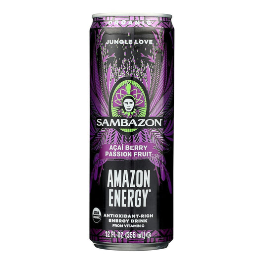 Sambazon Organic Amazon Energy Drink - Jungle Love - 12 fl oz (Pack of 12)