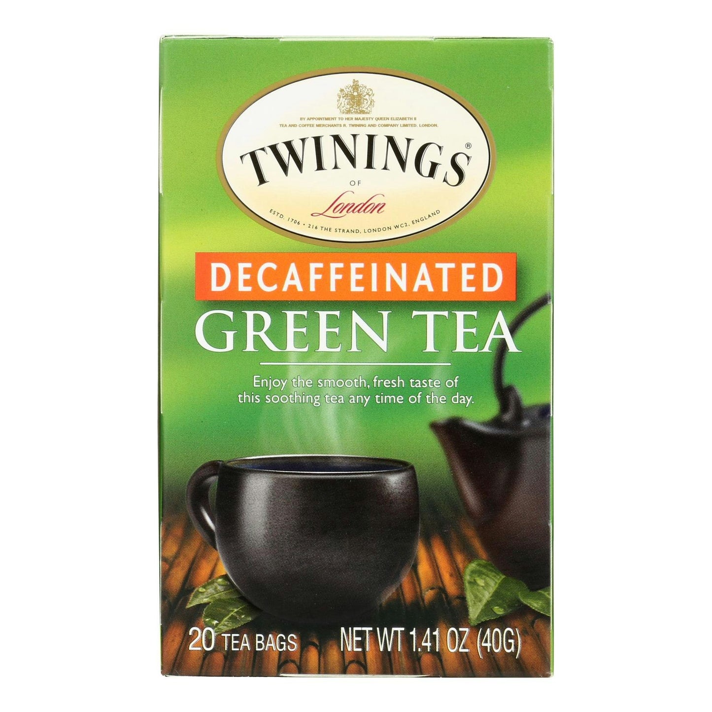 Twinings Tea Green Tea - Decaffeinated, 20 Per Pack (6 Packs Total)