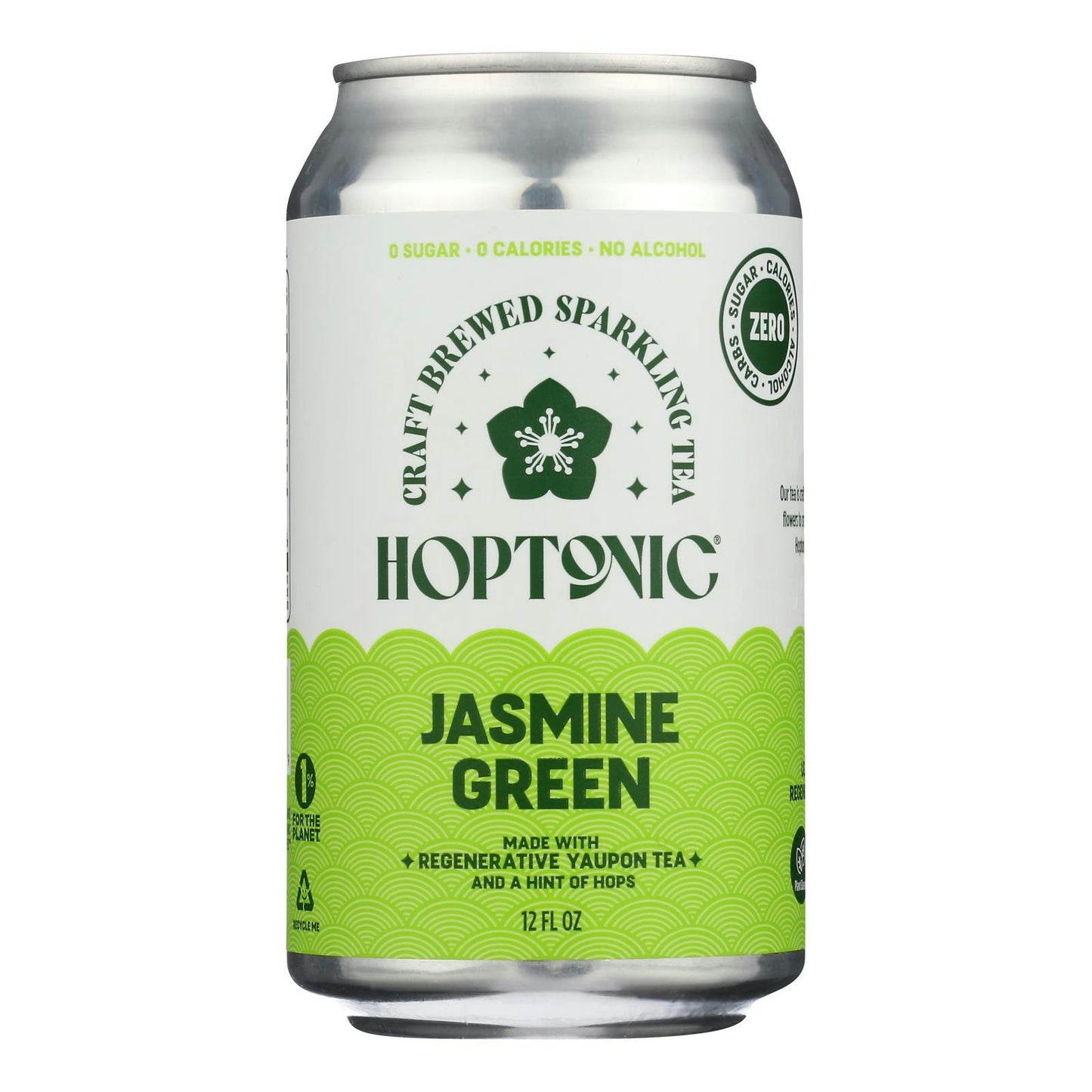 Hoptonic Tea - Sparkling Green Tea Jasmine 12 fl. oz (Pack of 6)