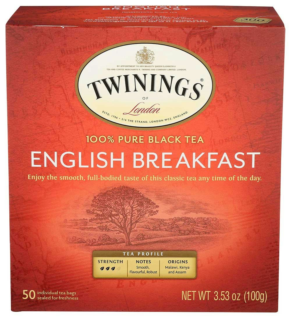 Twinings English Breakfast Tea - 50 bags per pack (6 Packs Total)