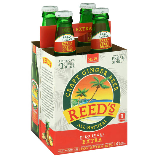 Reeds Soda Extra Ginger Beer 48 FO (Pack of 6)