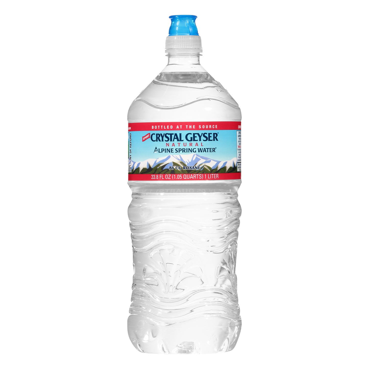 Crystal Geyser Alpine Spring Water Sport Cap 1 lt Pack of 15