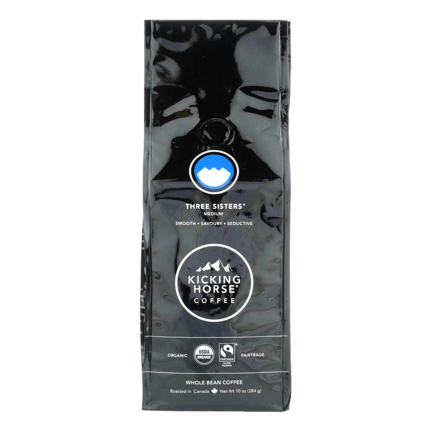 Kicking Horse Coffee Organic Whole Bean Three Sisters Medium Roast 10 Oz (Pack of 6)