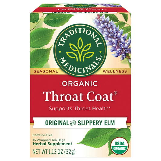 Traditional Medicinals Tea Throat Coat 16 Bag (Pack of 6)