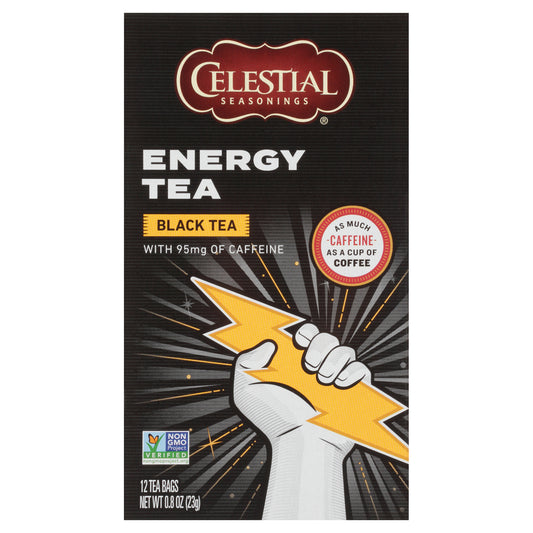 Celestial Seasonings Tea Energy Black Caffeine 12 Bag (Pack Of 6)