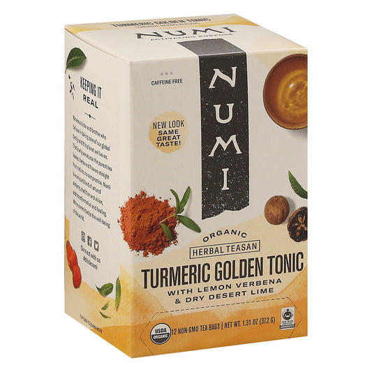 Numi Teas Tea Turmeric Golden Tonic 12 Bag (Pack Of 6)