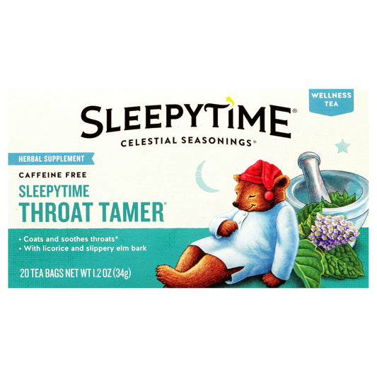 Celestial Seasonings Tea Herb Sleepytime Throat Tamer 20 Bag (Pack of 6)