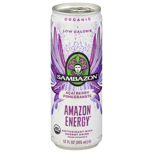 Sambazon Amazon Energy Low Calories 12 FO (Pack of 12)