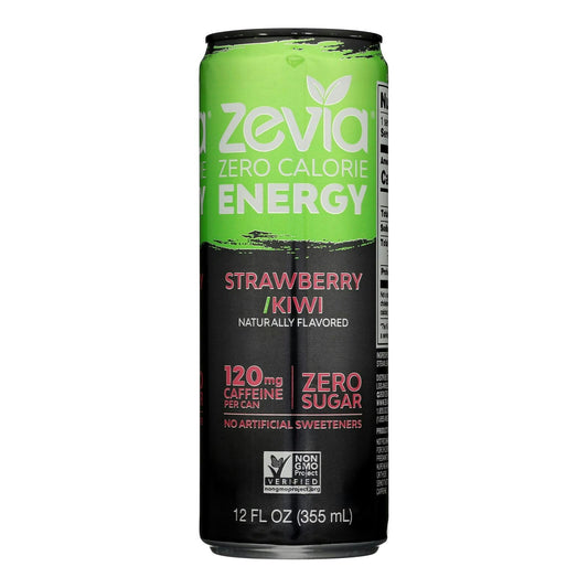 Zevia - Drink Energy Straw Kiwi 12 fl. oz (Pack of 12)