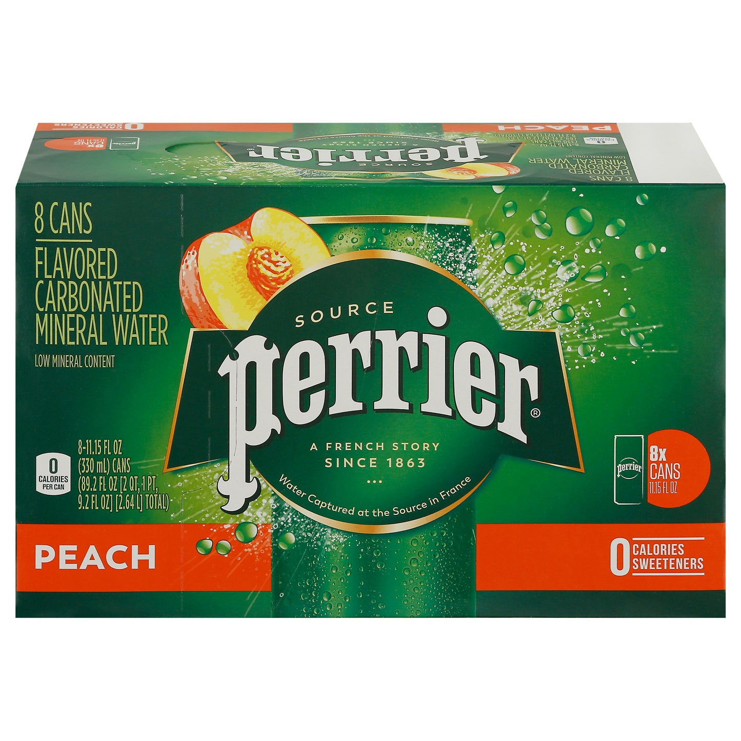 Perrier Water Sparkling Peach 8Pack