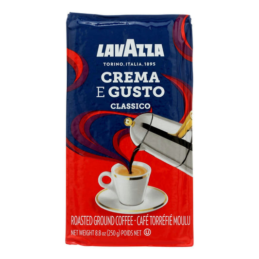 LavAzza Coffee - Crema E Gusto - Dark Roast - Ground - 8.8 oz (Pack of 10)