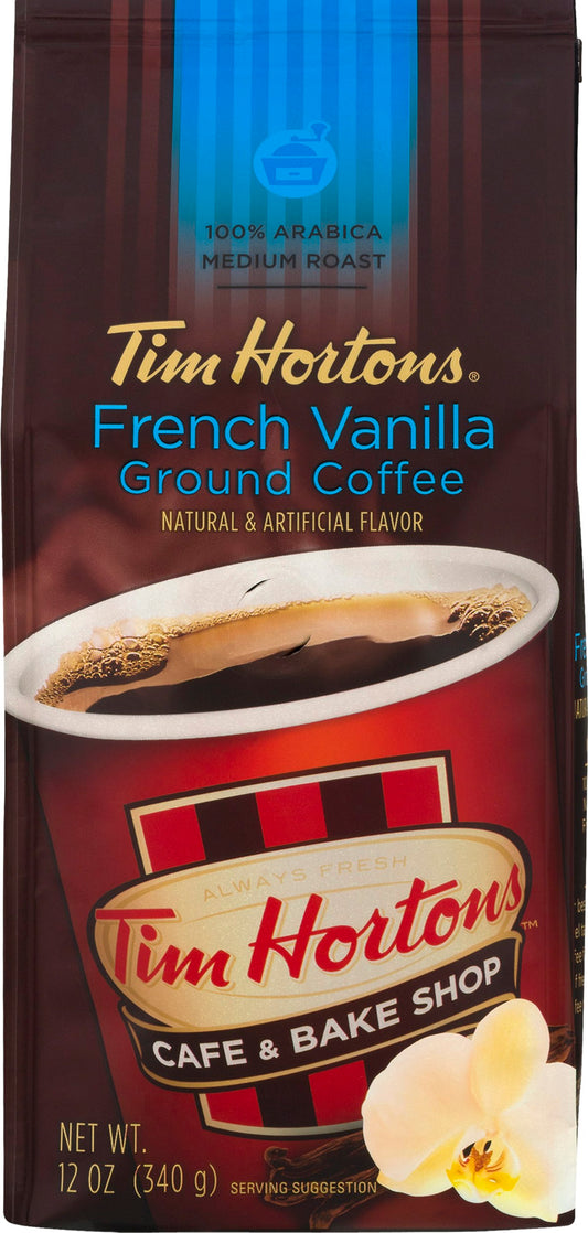 Tim Horton Coffee Ground French Vanilla 12 Oz (Pack Of 6)