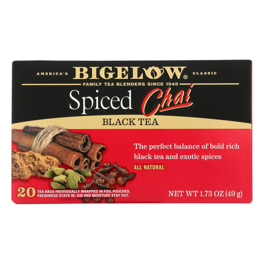 Bigelow Black Tea Spiced Chai - 20 per Pack (6 Packs Total)